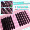 10-20Mm Mixed Individual Cosmetic False Lashes Clusters, 240Pcs/234Pcs/300Pcs/308Pcs/Set Volume Curly Thick Fake Eyelashes, Makeup Enhancement Lashes Clusters Kit, Cosmetic for Gift #GLOBAL PICKS