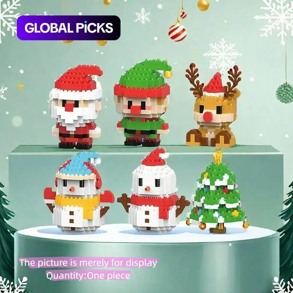 Mikropartikel, Weihnachtsmann- und Rentier-Schneemann-Design, DIY Kreatives Bausteinmodellspielzeug & Desktop-Dekoration für Zuhause & Büro #GLOBAL PICKS