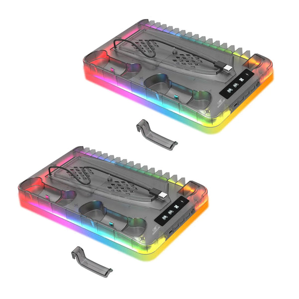 GAMINJA P58 Ladestation Kühlhalterung Kompatibel mit PS5 Konsole, Vertikalständer Lüfter, Multifunktionale Kühl- & Ladestation für PS5 Slim Pro Alle Modelle Universal #GLOBAL PICKS