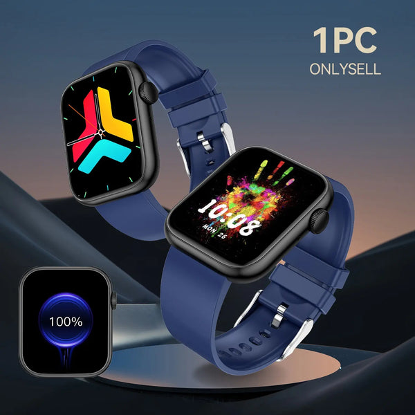 Fitness Tracker Smartwatch mit Anruffunktion, Touchscreen Activity Watch für iPhone und Android, Bluetooth Anruf Gesundheits-Wearable, Digitale Smartwatch