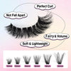 10-20Mm Mixed Individual Cosmetic False Lashes Clusters, 240Pcs/234Pcs/300Pcs/308Pcs/Set Volume Curly Thick Fake Eyelashes, Makeup Enhancement Lashes Clusters Kit, Cosmetic for Gift #GLOBAL PICKS