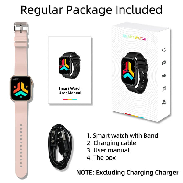 Fitness Tracker Smartwatch mit Anruffunktion, Touchscreen Activity Watch für iPhone und Android, Bluetooth Anruf Gesundheits-Wearable, Digitale Smartwatch