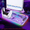 GAMINJA P58 Ladestation Kühlhalterung Kompatibel mit PS5 Konsole, Vertikalständer Lüfter, Multifunktionale Kühl- & Ladestation für PS5 Slim Pro Alle Modelle Universal #GLOBAL PICKS