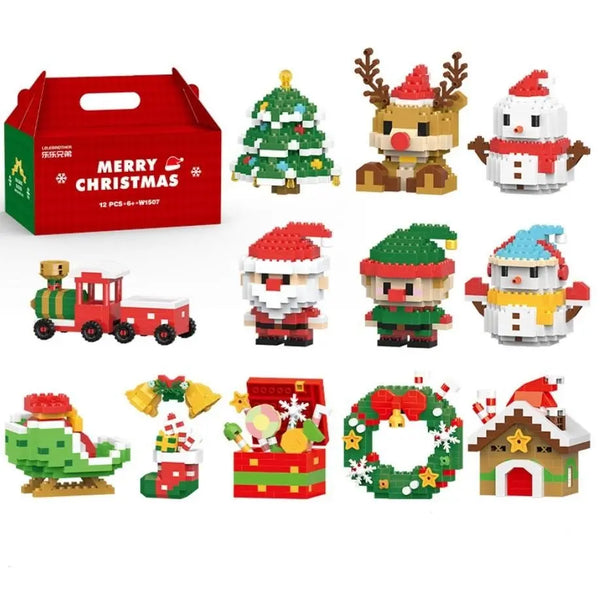 Mikropartikel, Weihnachtsmann- und Rentier-Schneemann-Design, DIY Kreatives Bausteinmodellspielzeug & Desktop-Dekoration für Zuhause & Büro #GLOBAL PICKS