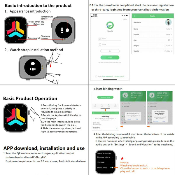 Fitness Tracker Smartwatch mit Anruffunktion, Touchscreen Activity Watch für iPhone und Android, Bluetooth Anruf Gesundheits-Wearable, Digitale Smartwatch