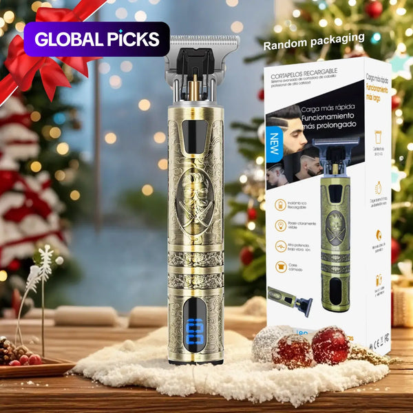 Men'S Professional Electric Razor, Usb-Charged LED Display Screen Portable Hair Clippers Set with 4 Limit Comb Attachments, Barbershop Beard Trimmer Grooming Tool for Precise Trimming, Ideal Men'S Gift Trimmer #GLOBAL PICKS