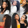 Curly Ponytail Extensions Deep Wave Drawstring Ponytail For Black Women Human Hair With Clip In Thick Ponytail Hair Natural #1B