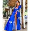 Women Swimsuit Cover Up Sleeve Beach Tunic Dress Robe De Plage Solid White Cotton Pareo High Collar Beachwear