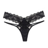 Women's Lace Thong Panties Sexy Floral Lace Trim Low Waist Briefs Breathable Soft Underwear for Women & Girls