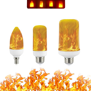 3 Modes+Gravity Sensor 9W 12W E27 E26 E14 B22 Flame Bulb 85-265V LED Flame Effect Fire Light Flickering Emulation Decor LED Lamp