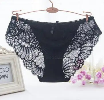 Breathable Sexy Lace Panties Underwear Women Cotton Briefs Transparent Panties Sexy Lingerie Calcinhas Thong Cute G-String Tanga