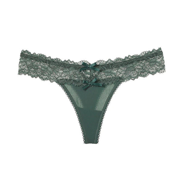 Women Sexy Lace Panties Low-Waist Briefs Thong Female Underwear G String Breathable Lingerie Temptation Embroidery Intimates