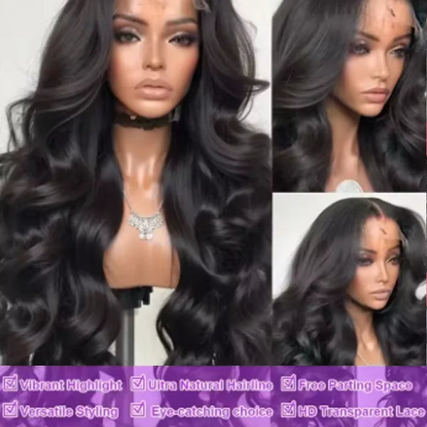 250 Density Body Wave 13x4 Lace Front Wigs Brazilian 5x5 Glueless Closure Wig Black 13x6 Hd Transparent Frontal Human Hair Wig