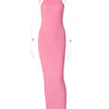 Hugcitar Ribbed Sexy Y2K Clothes Sleeveless Bodycon Maxi Dresses For Women Club Birthday Party Streetwear Elegant Outfits