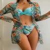 Cikini-Three-Piece Bikini Set for Women, Split Swimsuit, Swimwear, Summer Outfit, New, 2022