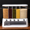 12L Cereal Grain Container Moisture Proof Rice Separate Bucket Insect Proof Dry Food Dispenser Rotating for Kitchen Household