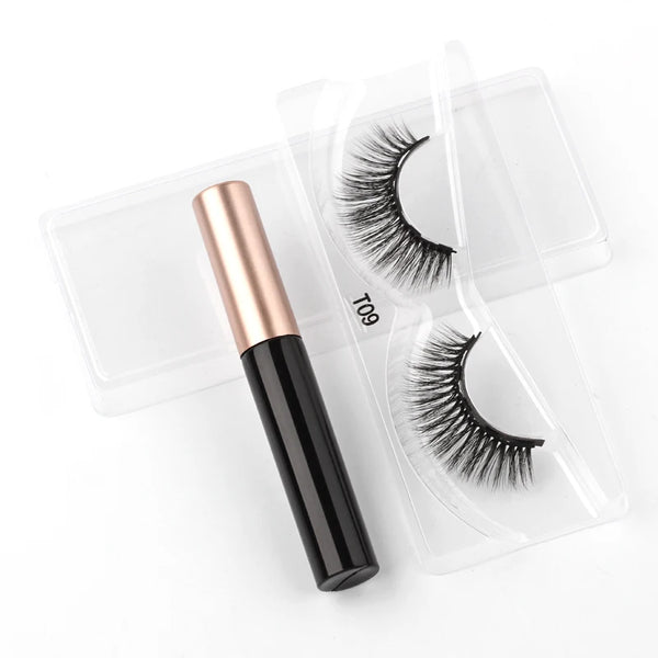 1/3/4 Pairs Magnetic Eyelashes Kit Waterproof Liquid Eyeliner Tweezers Soft Faux Cils Fluffy False Eyelashes Makeup Set Tool Hot