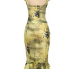 Weird Puss See Through Women 2 Piece Set Y2K Ruffles Patchwork Camisole+Tierred Skirts Matching Vacation Sexy Midnight Clubwear