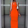 Hugcitar Ribbed Sexy Y2K Clothes Sleeveless Bodycon Maxi Dresses For Women Club Birthday Party Streetwear Elegant Outfits