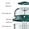 9kg Rotatable Cereal Container For Bulk Rice Barrels Containers Sealed Insectproof Tank Grain Dispenser Kitchen Storage Box