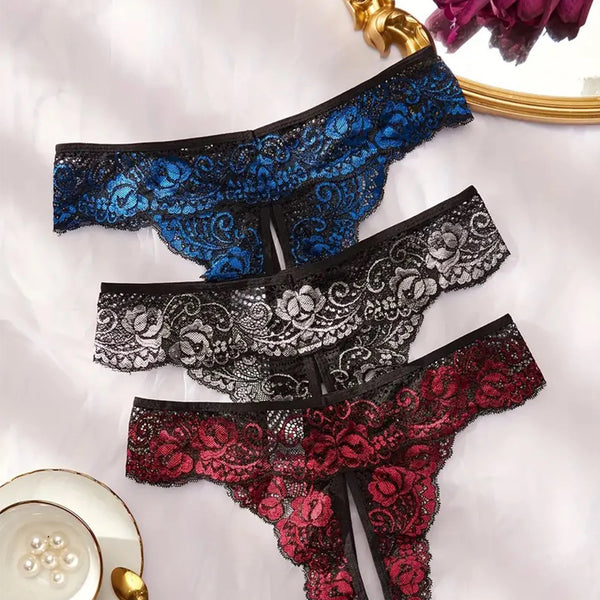 1PCS Lace Thong Women's Tanga Low Waist Sexy Lingeries Transparent Panties Laides T Back Pants Girls Underwear Female Underpants
