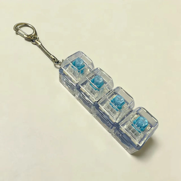 Lighting LED Keyboard Keychain Fidget Toys Clicker Sensory Toy Stress Relief  for Keyboard Keychain Fidget Gadget for Adults toy