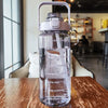 2L Water Bottle Portable Straw Plastic Water Cup for Outdoor Sports Fitness Adult High Value Big Fat Cup with Time Marker