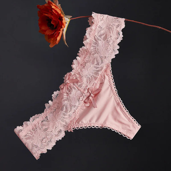 Women Sexy Lace Panties Low-Waist Briefs Thong Female Summer Underwear G String Breathable Lingerie Embroidery Intimates