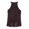 Y2k Top Women Summer Tank Crop Top Female Sleeveless Sexy Pleated Top Street Style Casual Korean Clothing Brown Cute Party top