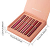 Matte Lip Gloss Set 6 Color Lipstick Smooth And Lasting Display Lip Gloss Waterproof Moisturizing Lipstick Holiday Gift Box Set