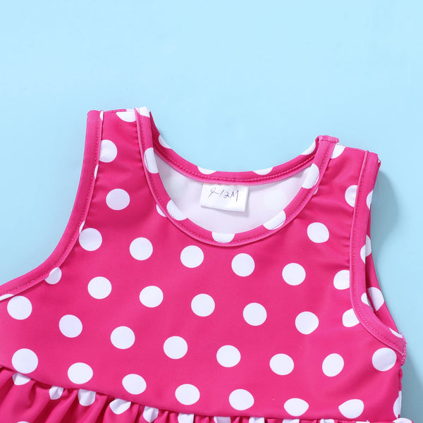 Toddler Girl Polka Dot Two Piece Swimsuit Ruffle Bikini Set Summer Pool Beach Swimwear Bathing Suit