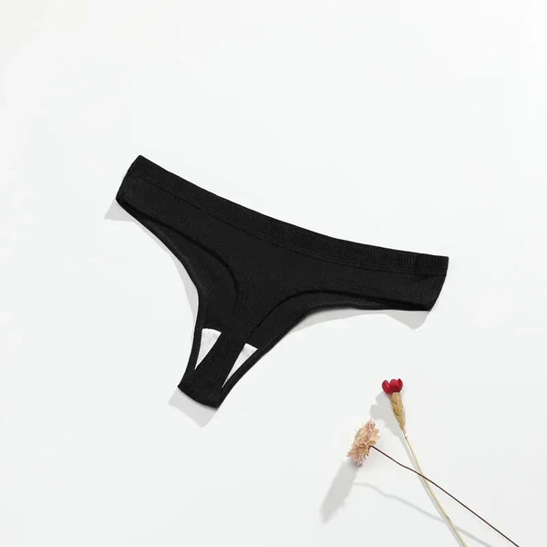Women Sexy Thong Women Tanga Low Waist Underwear Girls Brief Breath T-back Cotton Panties Female Solid Color Underpant Ladies