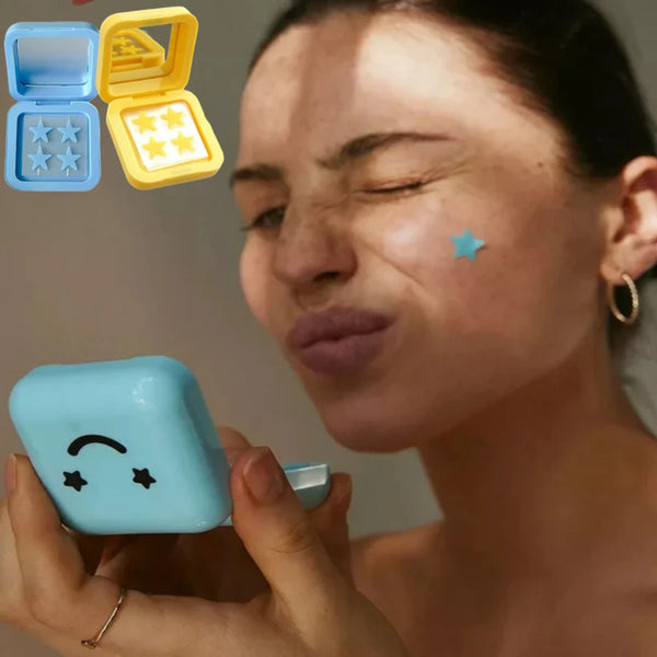 32 Patches Acne Pimple Patches Hydrocolloid Invisible Star Color Acne Patch Absorbing Spot Sticker For Inflamed Acne Skin Care