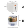 360° Rotating 6-Grid Food Dispenser - Airtight Kitchen Storage Container for Grains, Cereal & Dry Goods