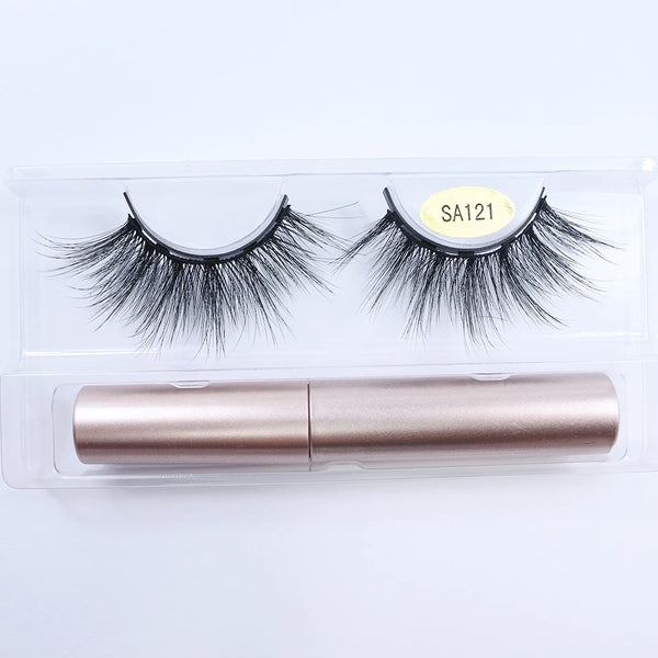 Magnetic Eyelashes With Eyeliner Kit 1Pair / Pack Reusable Most Natural Looking 3d Faux Mink Lashes No Glue magnetic lashes