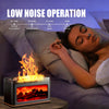 USB Desktop 3D Flame Aroma Diffuser Humidifier 7 Colors Simulation Light Aromatherapy Air Purifier for Bedroom/Essential Oil Set