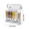 12L Cereal Grain Container Moisture Proof Rice Separate Bucket Insect Proof Dry Food Dispenser Rotating for Kitchen Household