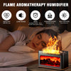 USB Desktop 3D Flame Aroma Diffuser Humidifier 7 Colors Simulation Light Aromatherapy Air Purifier for Bedroom/Essential Oil Set
