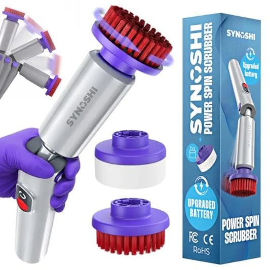 PRO Electric Spin Scrubber Cordless Cleaning Brush Bathroom Scrubber. Waterproof Shower Cleaner Brush with Adjustable Angles 2