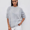 Blubelle Women's Autumn Winter Solid Color Knit Sweater O-Neck Long Sleeve Loose Fit Casual Relaxed Fashion Pullovers