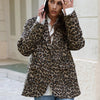 Vintage Leopard Women's Jacket Suit Casual Turndown Collar Women Coat Fashion V-neck Long Sleeve Jackets Autumn New Coats