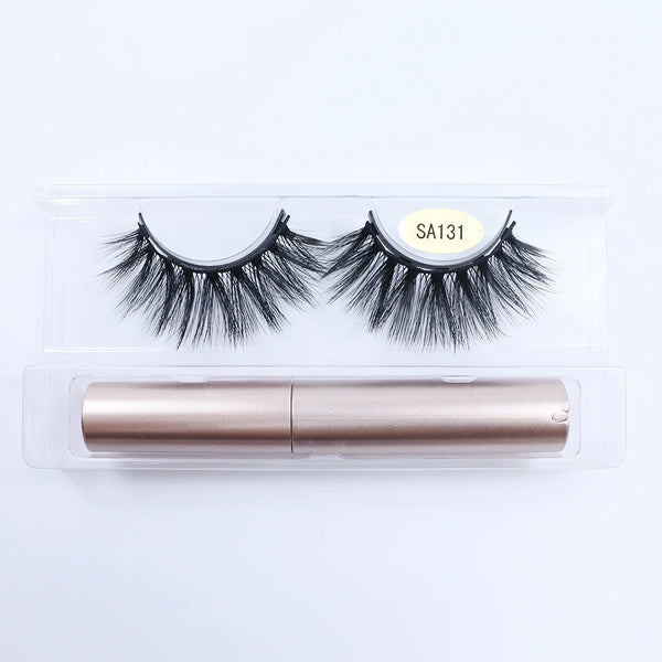 Magnetic Eyelashes With Eyeliner Kit 1Pair / Pack Reusable Most Natural Looking 3d Faux Mink Lashes No Glue magnetic lashes
