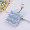 LED Keyboard Fidget Keychain 4/9 Keys Clicker Light Up Button Stress Relief Key Chain for Office Desk Finger Exercise Keycap