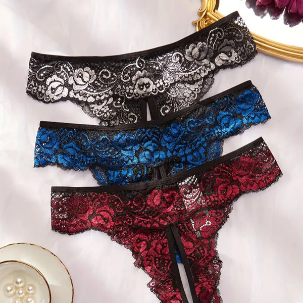 1PCS Lace Thong Women's Tanga Low Waist Sexy Lingeries Transparent Panties Laides T Back Pants Girls Underwear Female Underpants