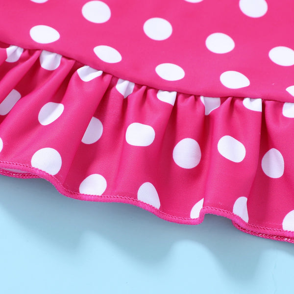Toddler Girl Polka Dot Two Piece Swimsuit Ruffle Bikini Set Summer Pool Beach Swimwear Bathing Suit