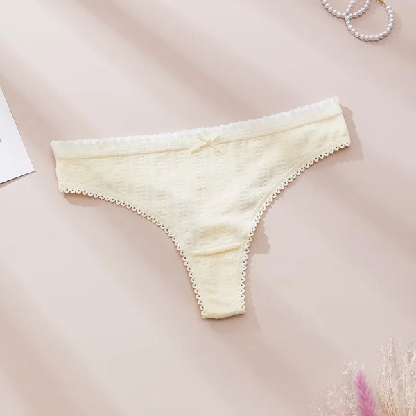 Fashion Cute Print Panties for Women Thongs Cotton Spring Summer Soft Lingeries Sexy Hot Bow Women's Intimates Tangas Mujer