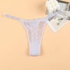 Women's Lace Mini Panties Adjustable See-Through Sexy Erotic Thongs Low Waist Tight Female Bikini T Underpants Soft Breathable