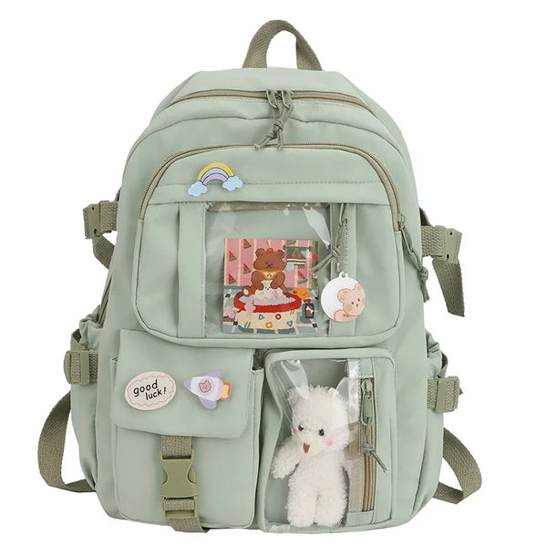 Japanese Style Backpack for Girls Korean Style Cute Kawaii Bag Campus Student Book Bag  Casual Large Capacity Laptop Bag