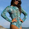 Mesh High Waist Sexy Swimsuit Women Summer Bathing Suit Bikini Set Long Sleeve Swimwear Beach Swimming Suit For Female Купальник