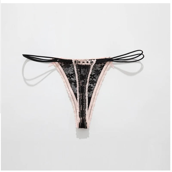 1pcs Lace Bow Panties Sexy Female Lingerie Daily Wear Home Wear Solid Underwear Women Low Waist Panties Breathable Трусы Женские